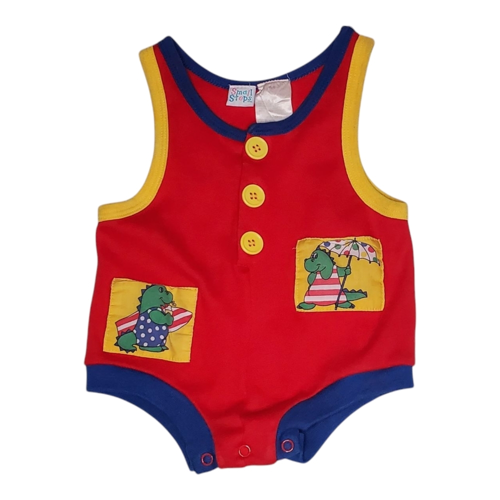 Red & Blue Turtle Romper